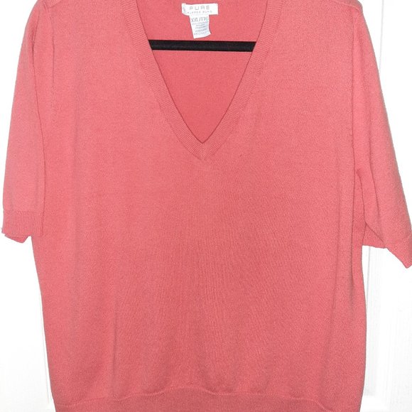 Coral Short Sleeved Sweater - Pure by Alfred Sung